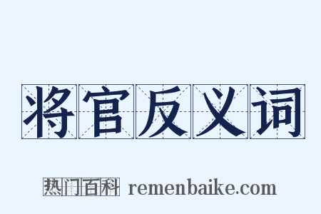 将官反义词是什么意思的图片